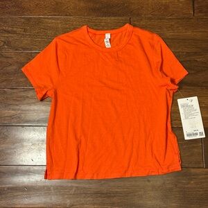 lululemon athletica Bright Orange Short Sleeve Tee